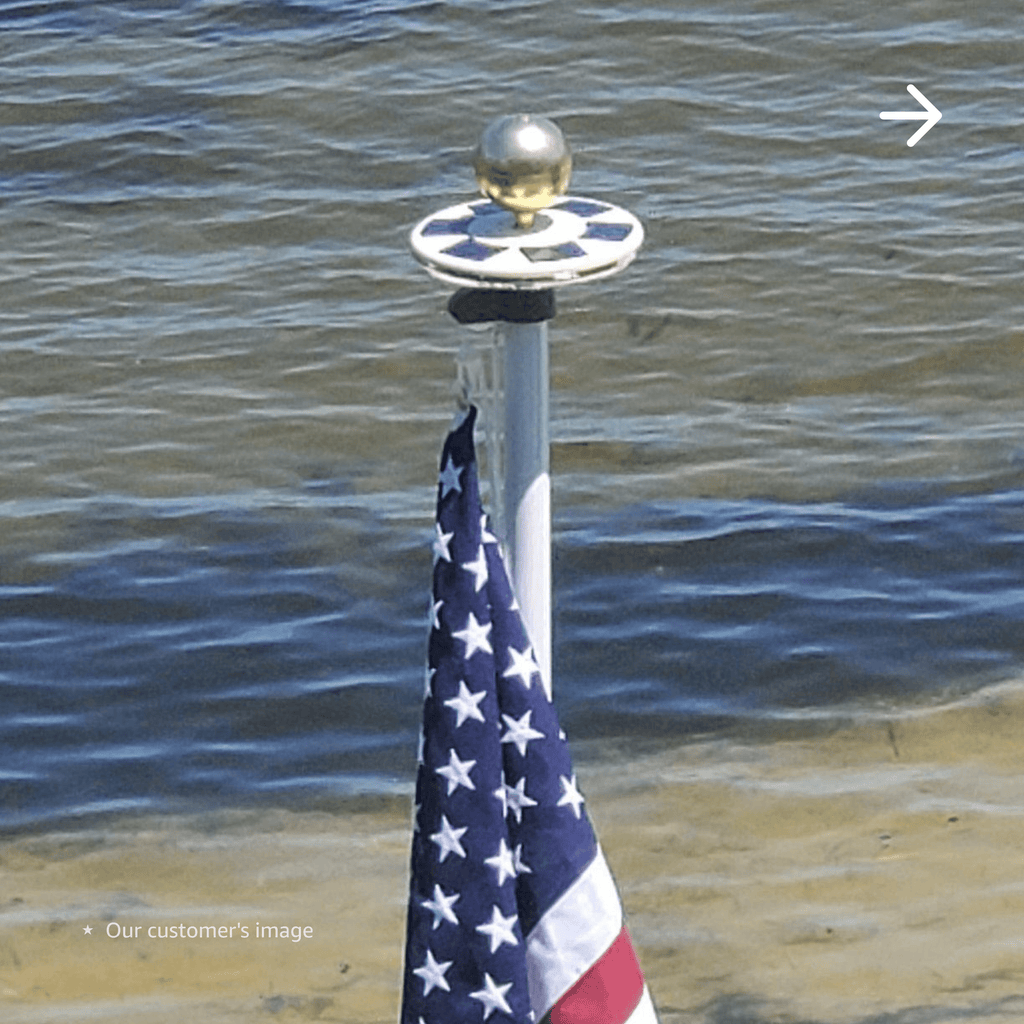 Lbell solar flagpole light deals