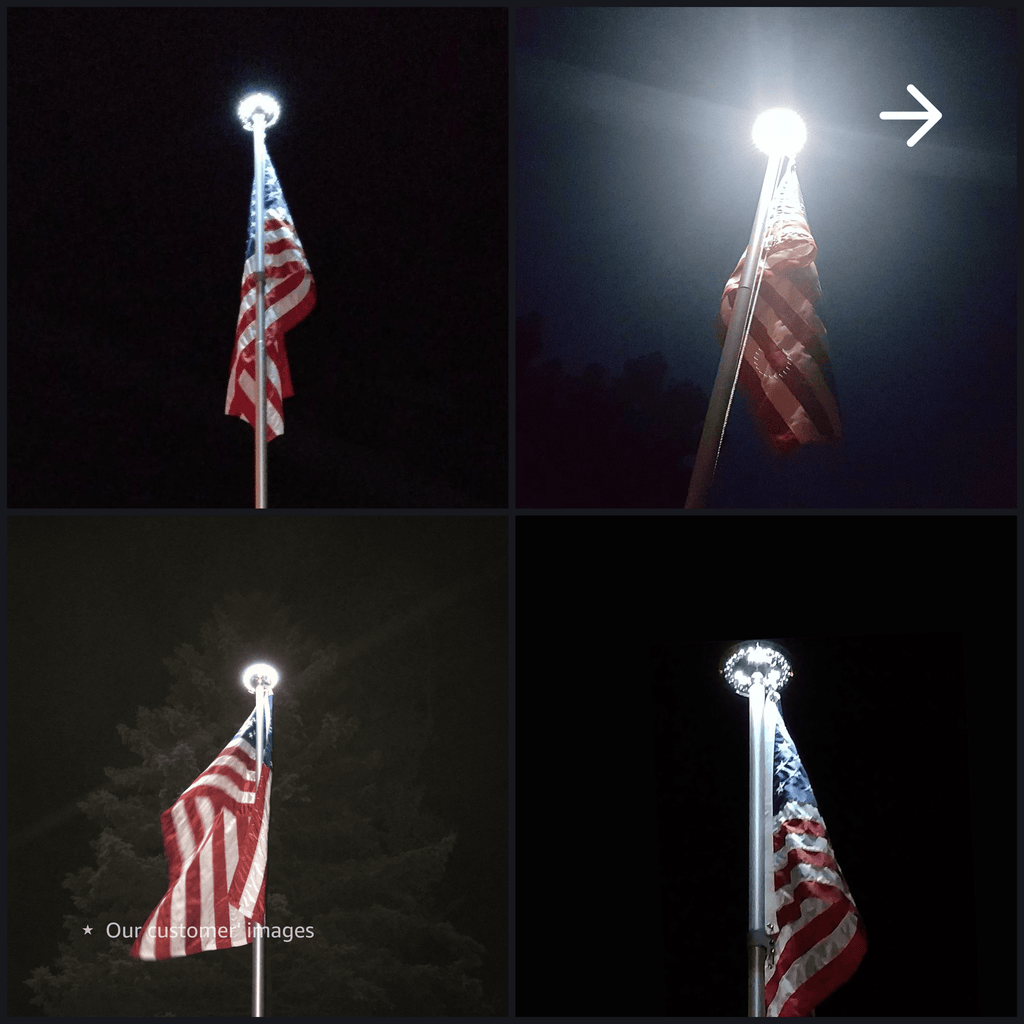 Flag pole lights led deals