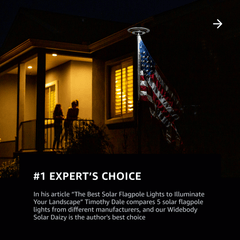 Flag Pole Light Solar Widebody Solar Daisy LED Solar Light for